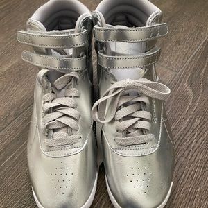 Reebok Silver High- Top Sneakers